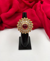 Designer Big Size Rotating Kundan Finger Ring By Gehna Shop Finger rings